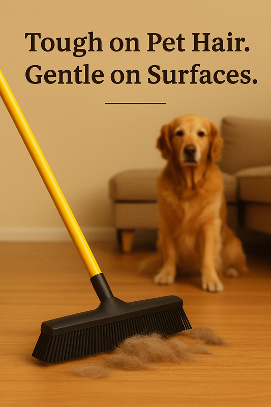 The Revival Broom™Smart Sweep for everyday messes — Pet Hair, Dirt, and Debris Gone in One Swish