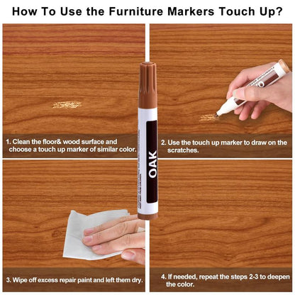A-HEYIDA Floor & Furniture Repair Kit - Wax Touch up Marker with Heat Pen for Scratches, Stains, Cracks on Vinyl, Wood, Laminate, LVP, Linoleum